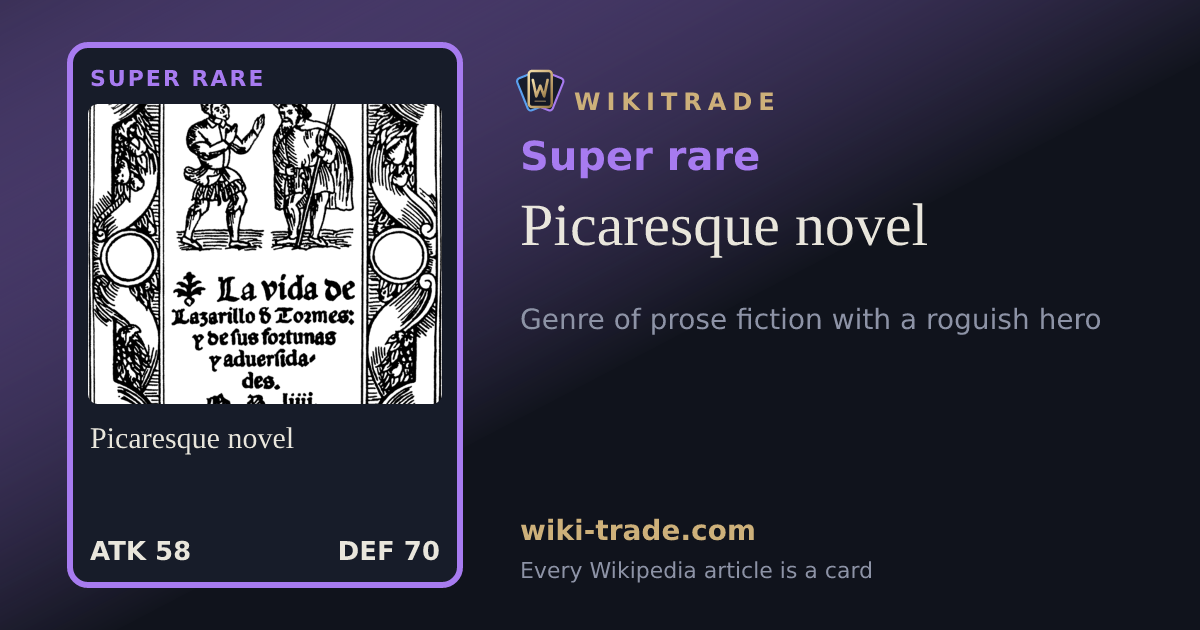 Picaresque novel — Super rare card