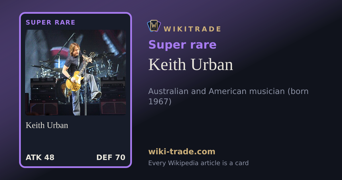 Keith Urban — Super rare card