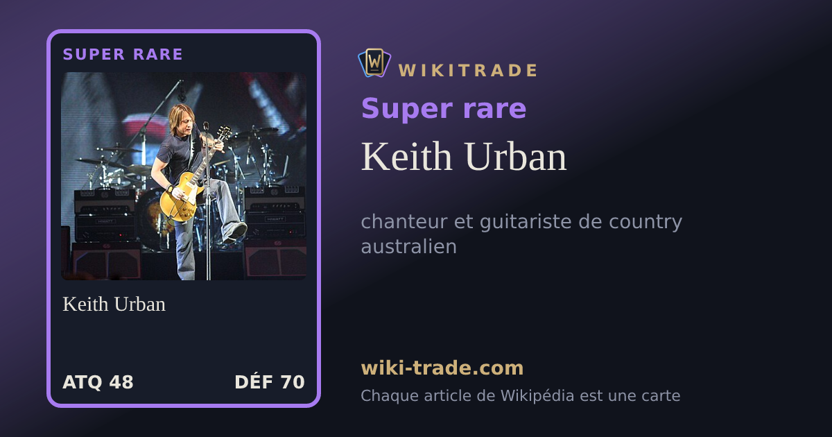 Keith Urban — carte Super rare