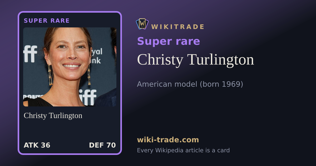Christy Turlington — Super rare card