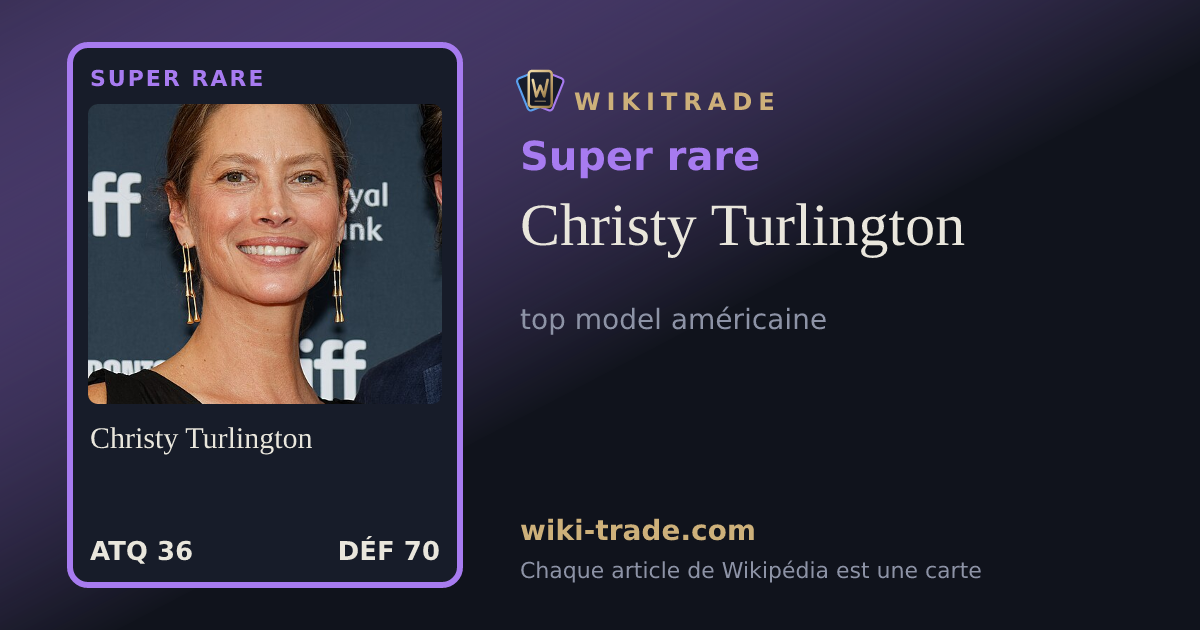 Christy Turlington — carte Super rare