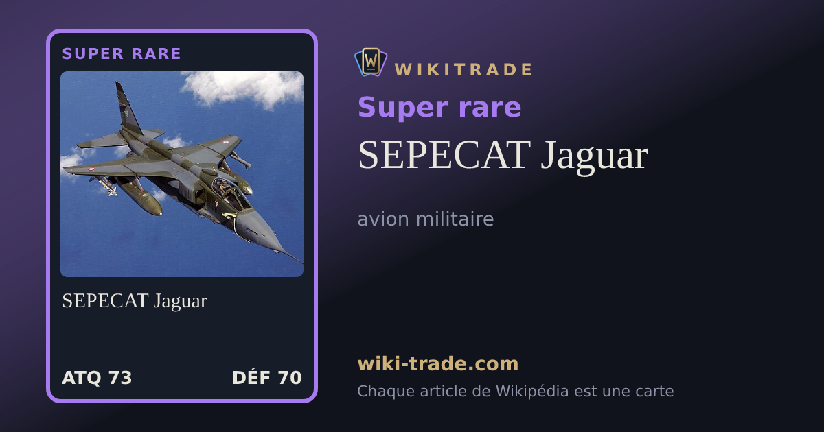 SEPECAT Jaguar — carte Super rare