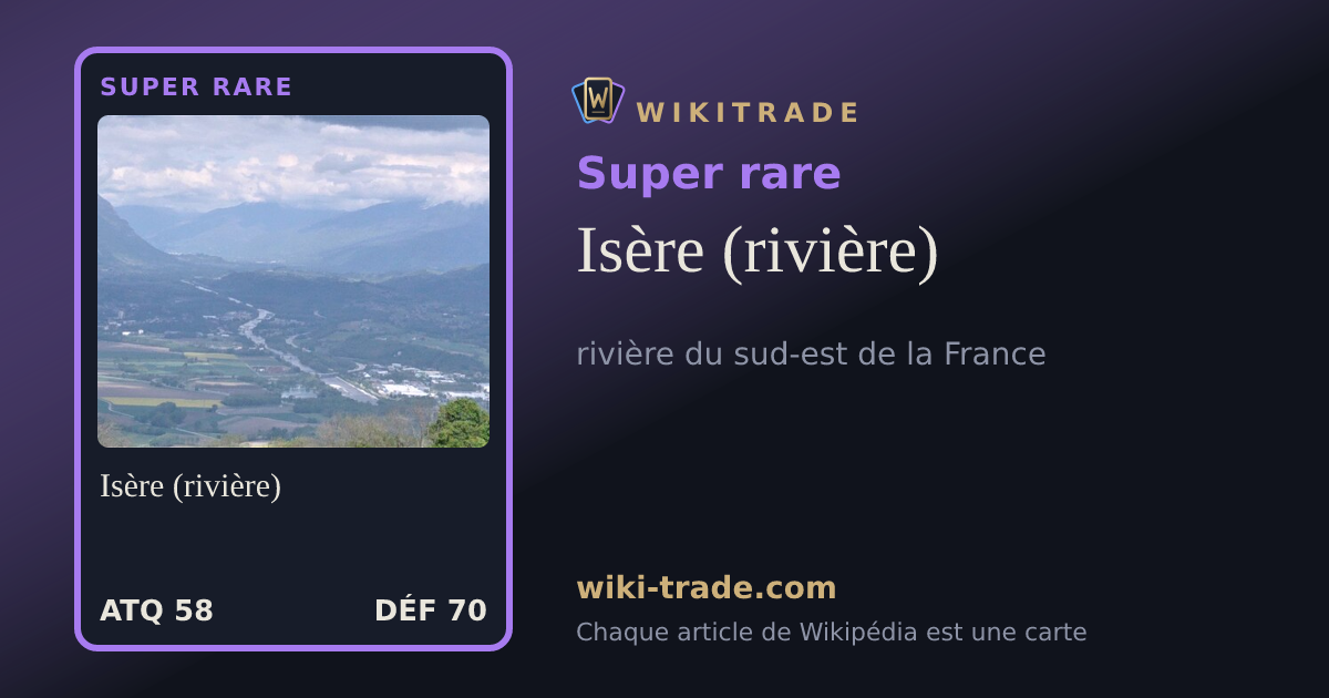 Isère (rivière) — carte Super rare