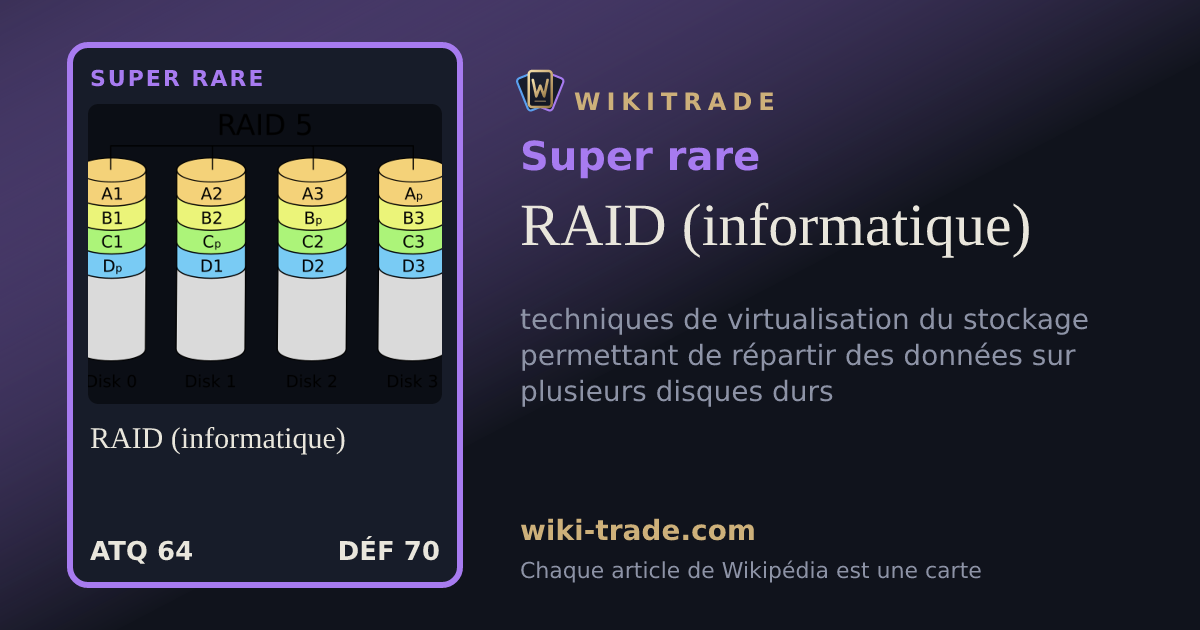 RAID (informatique) — carte Super rare