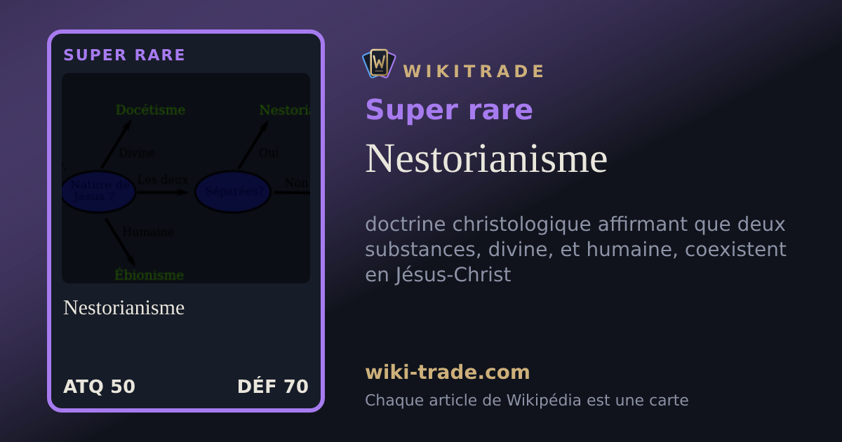 Nestorianisme — carte Super rare