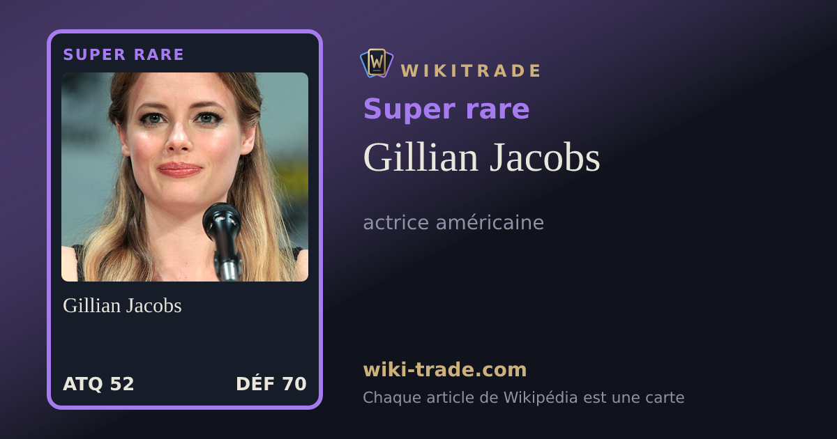 Gillian Jacobs — carte Super rare
