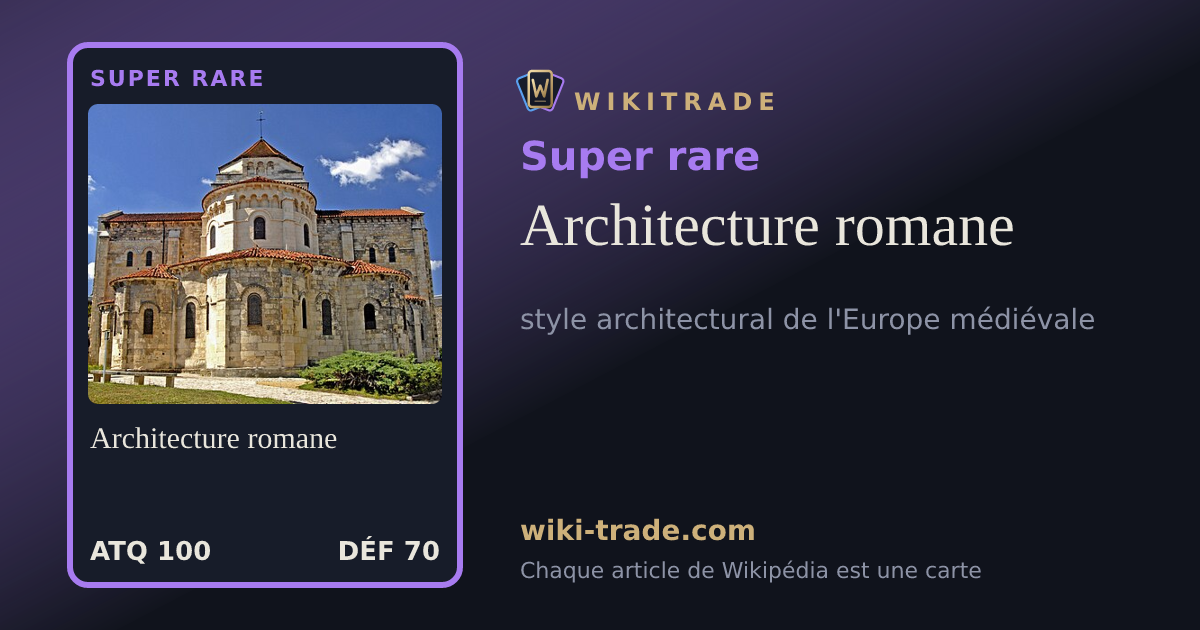 Architecture romane — carte Super rare