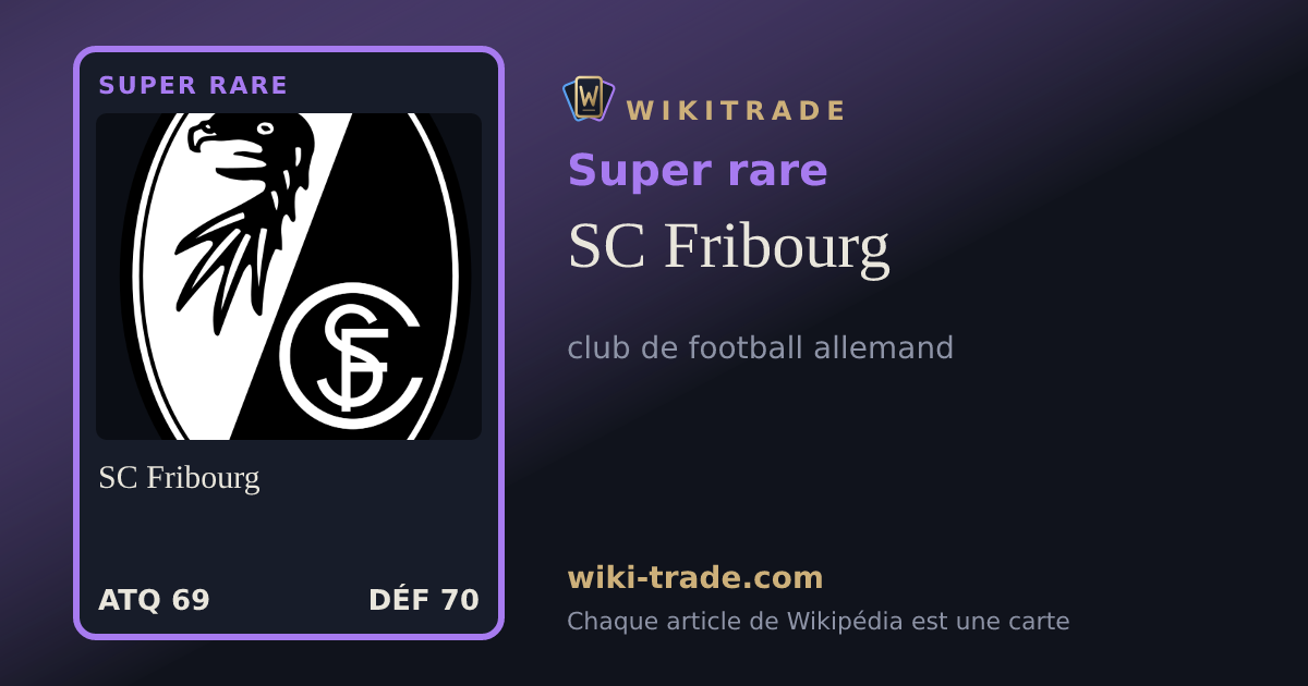 SC Fribourg — carte Super rare