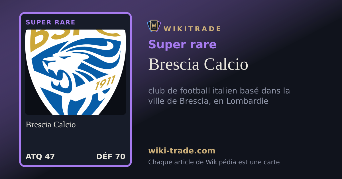 Brescia Calcio — carte Super rare