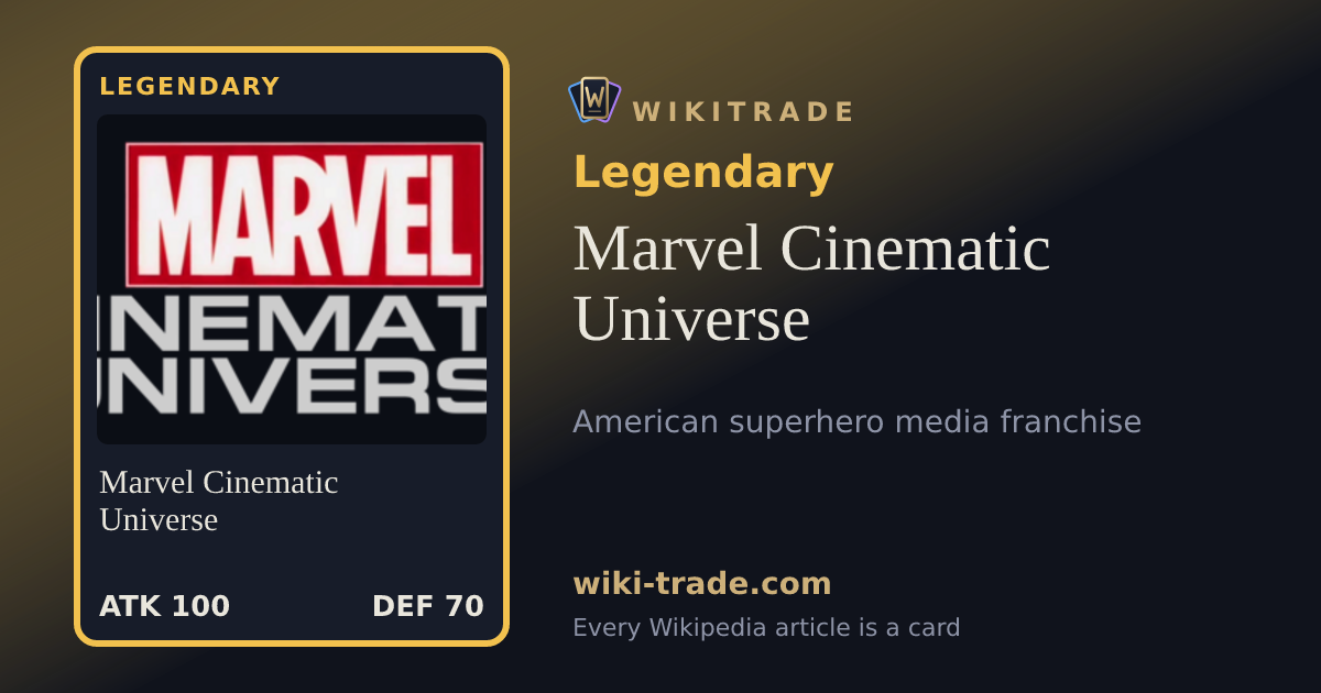 Marvel Cinematic Universe — Legendary card