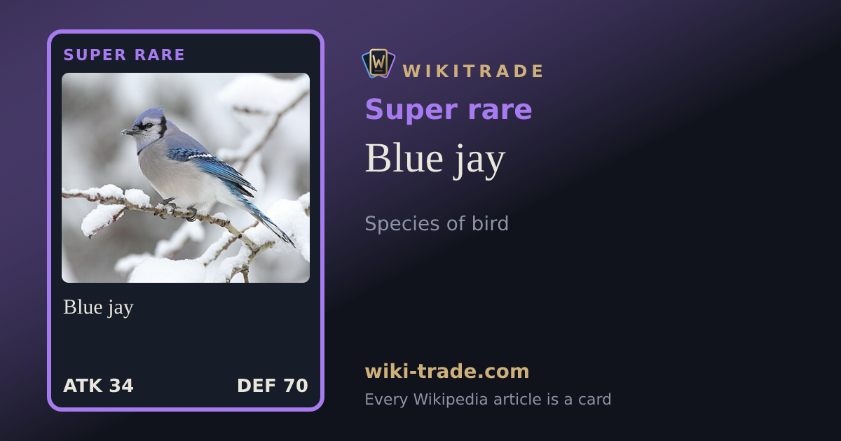 Blue jay — Super rare card