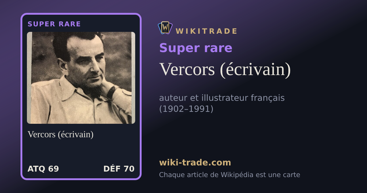 Vercors (écrivain) — carte Super rare
