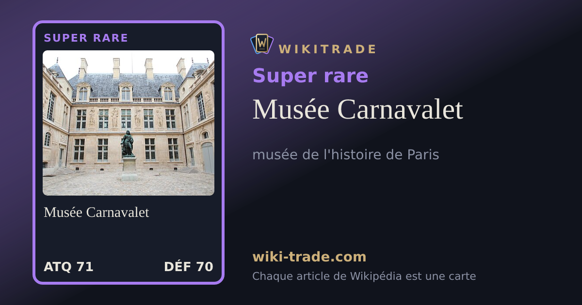 Musée Carnavalet — carte Super rare