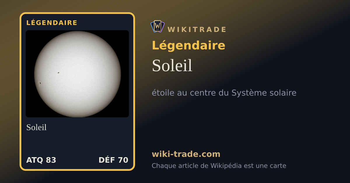 Soleil — carte Légendaire