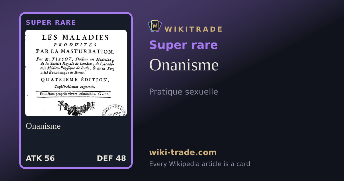 Onanisme — Super rare card