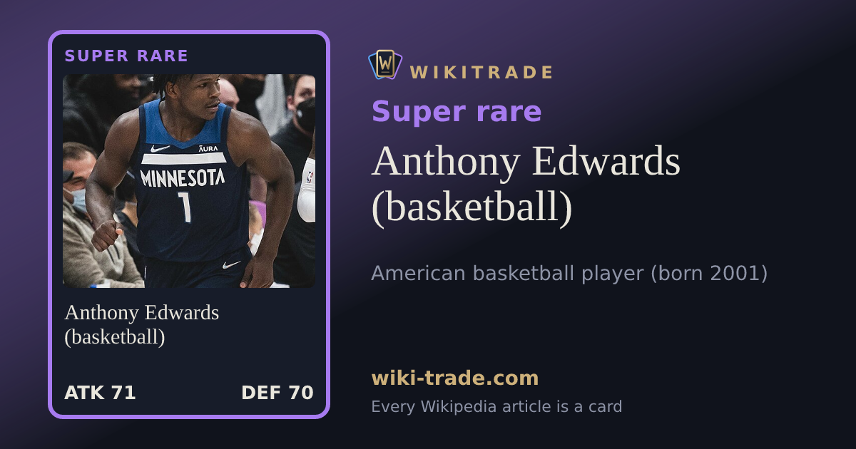 Anthony Edwards (basketball) — Super rare card