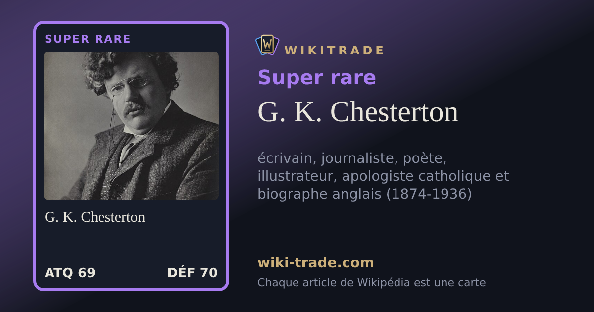 G. K. Chesterton — carte Super rare