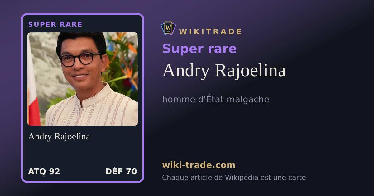 Andry Rajoelina — carte Super rare