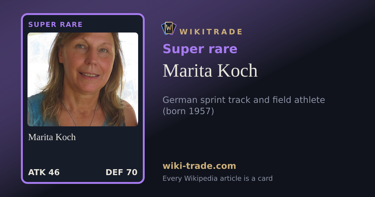 Marita Koch — Super rare card