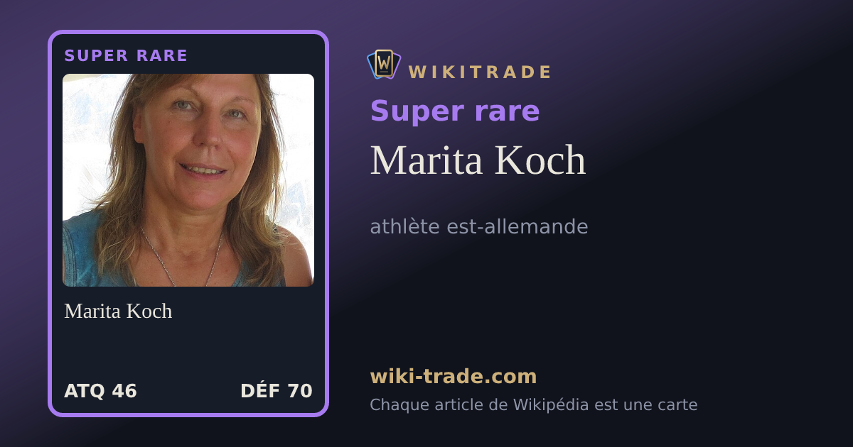 Marita Koch — carte Super rare