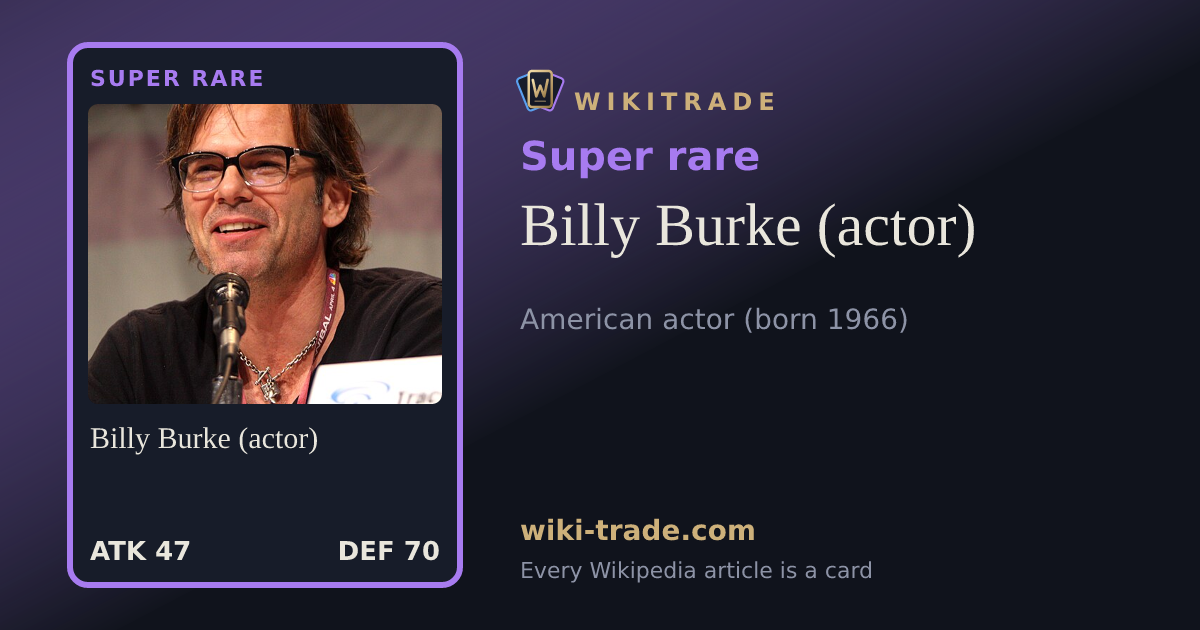Billy Burke (actor) — Super rare card