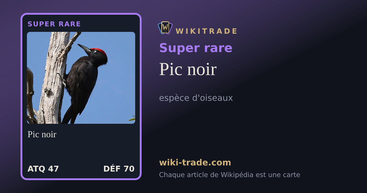 Pic noir — carte Super rare