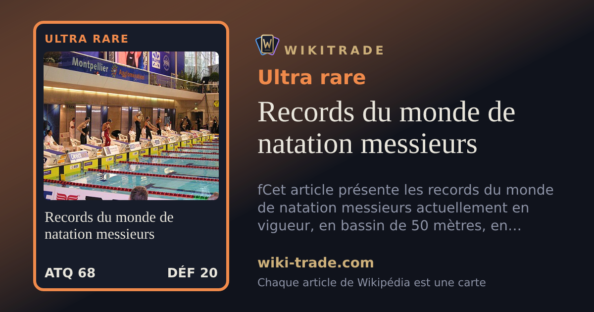 Records du monde de natation messieurs — carte Ultra rare