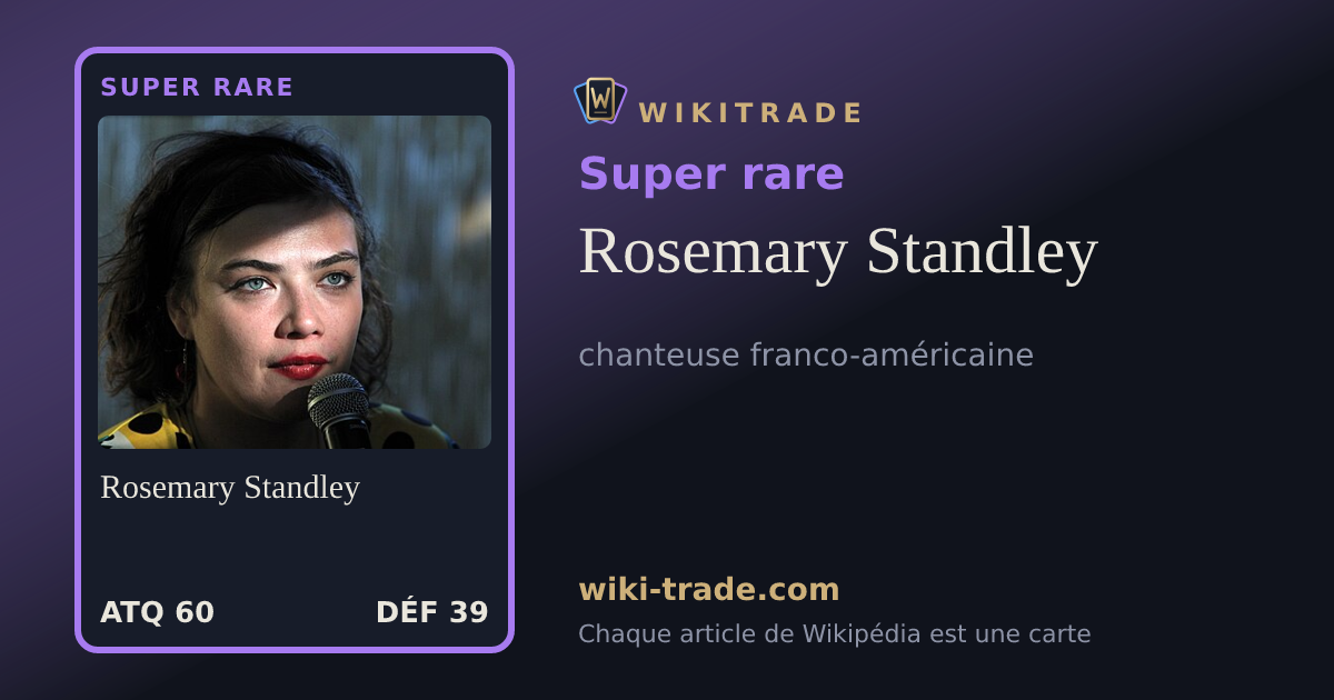Rosemary Standley — carte Super rare