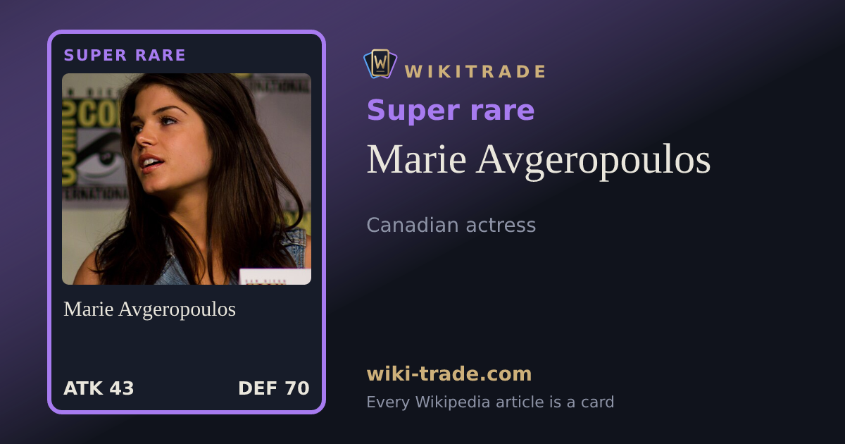Marie Avgeropoulos — Super rare card