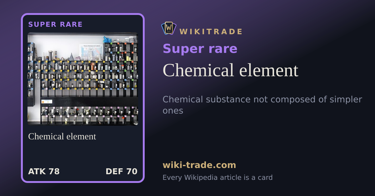 Chemical element — Super rare card