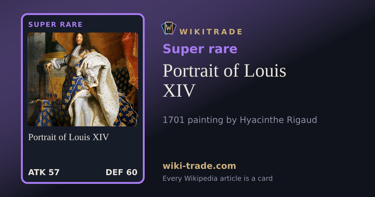 Portrait of Louis XIV — Super rare card