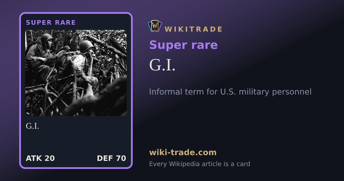 G.I. — Super rare card