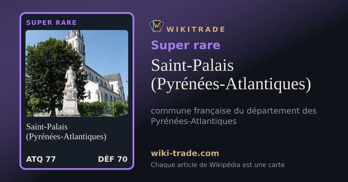 Saint-Palais (Pyrénées-Atlantiques) — carte Super rare