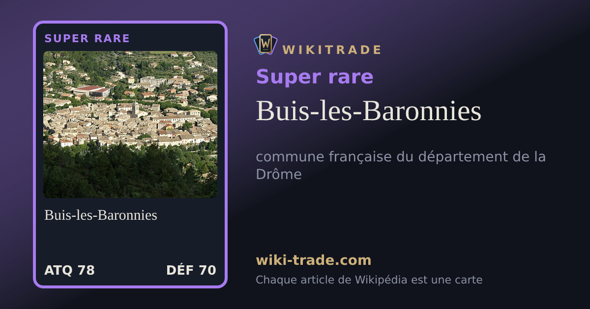 Buis-les-Baronnies — carte Super rare