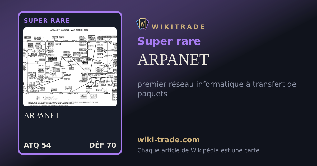 ARPANET — carte Super rare