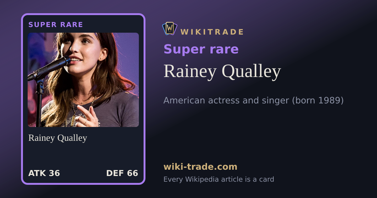 Rainey Qualley — Super rare card