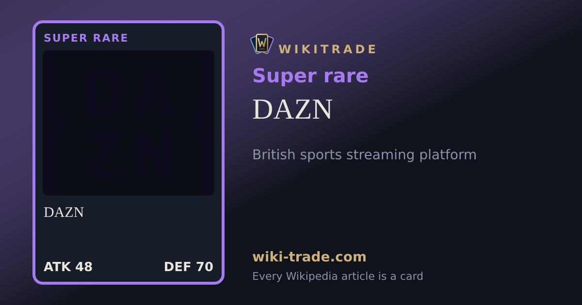 DAZN — Super rare card