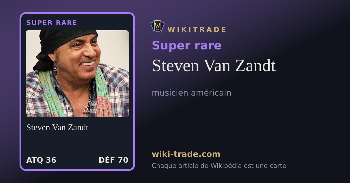 Steven Van Zandt — carte Super rare