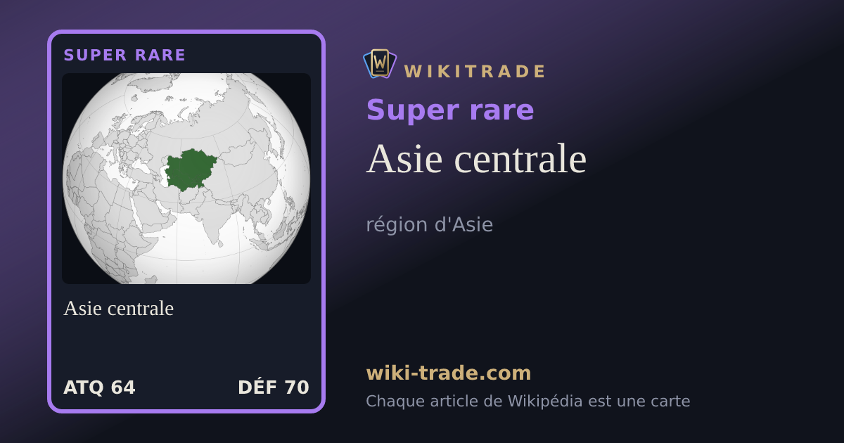 Asie centrale — carte Super rare