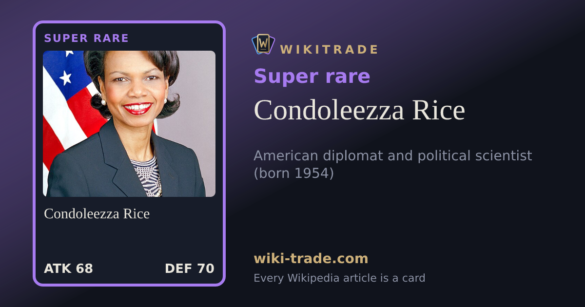 Condoleezza Rice — Super rare card