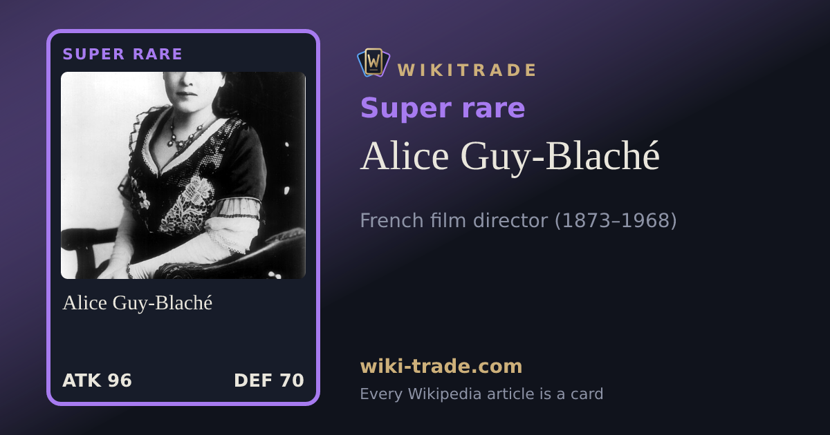 Alice Guy-Blaché — Super rare card