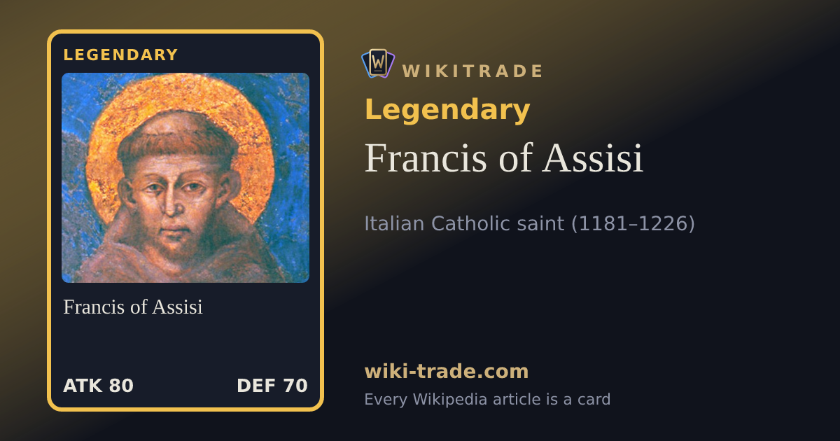 Francis of Assisi — Legendary card
