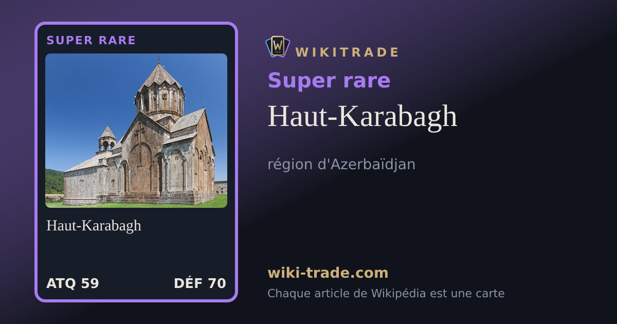 Haut-Karabagh — carte Super rare