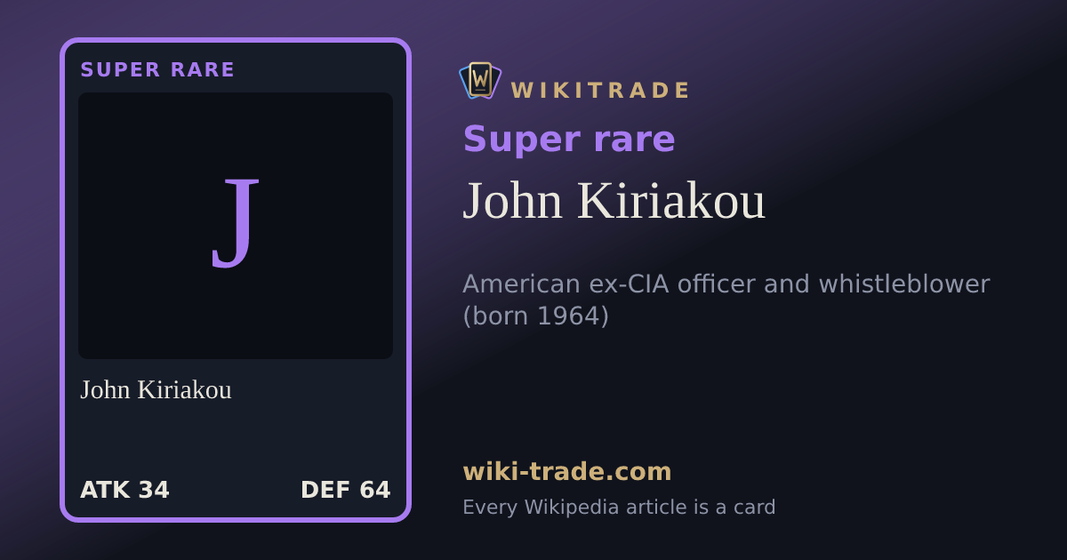 John Kiriakou — Super rare card