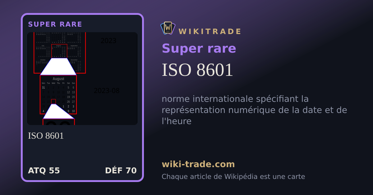 ISO 8601 — carte Super rare
