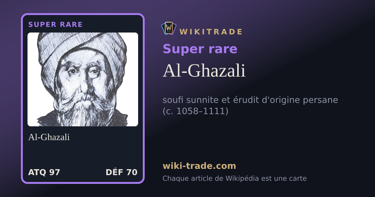 Al-Ghazali — carte Super rare