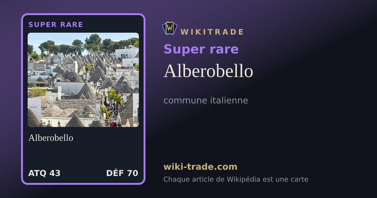 Alberobello — carte Super rare