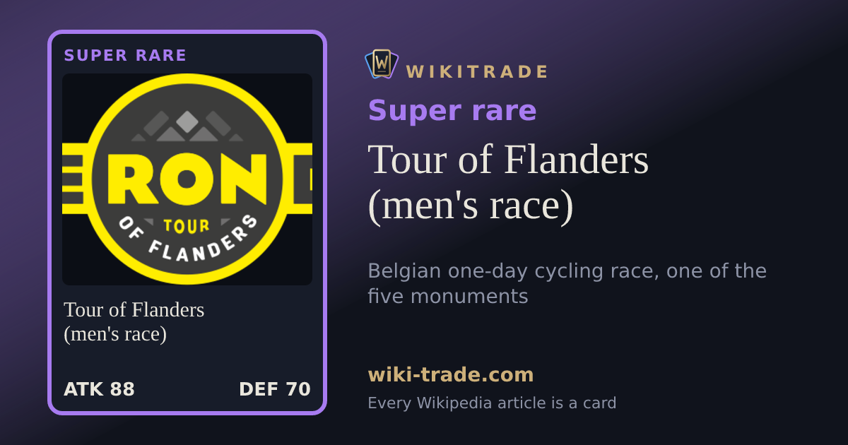 Tour of Flanders (men's race) — Super rare card