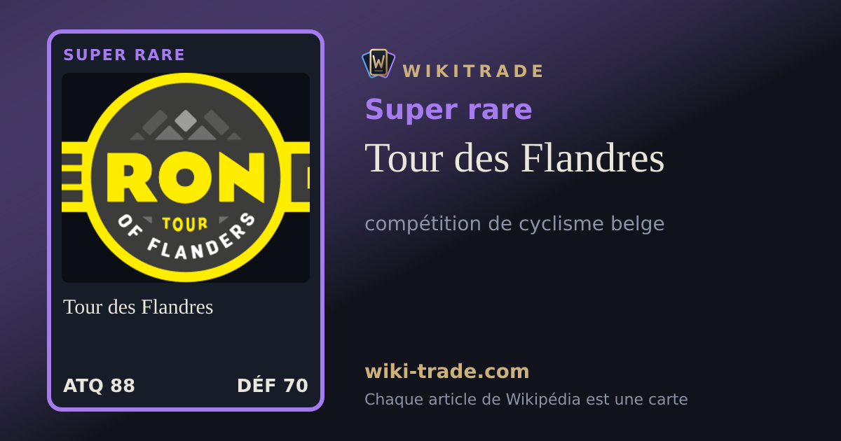 Tour des Flandres — carte Super rare