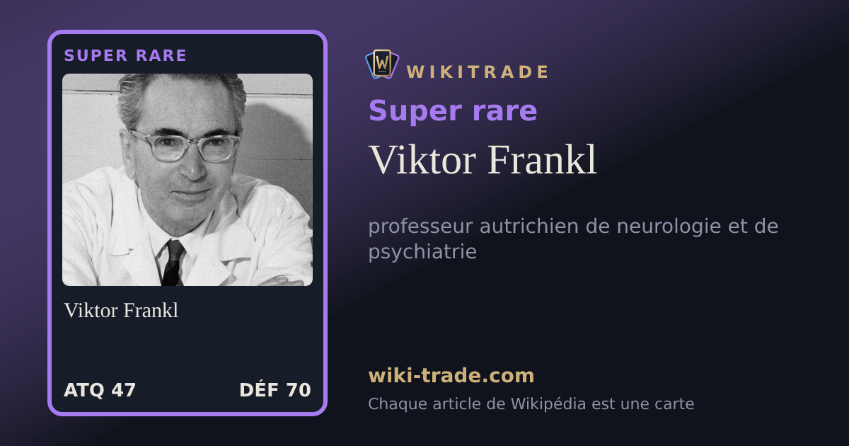Viktor Frankl — carte Super rare